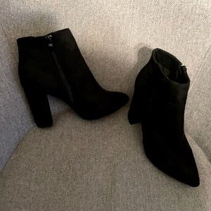 NEVER worn Shein black suede ankle boots!